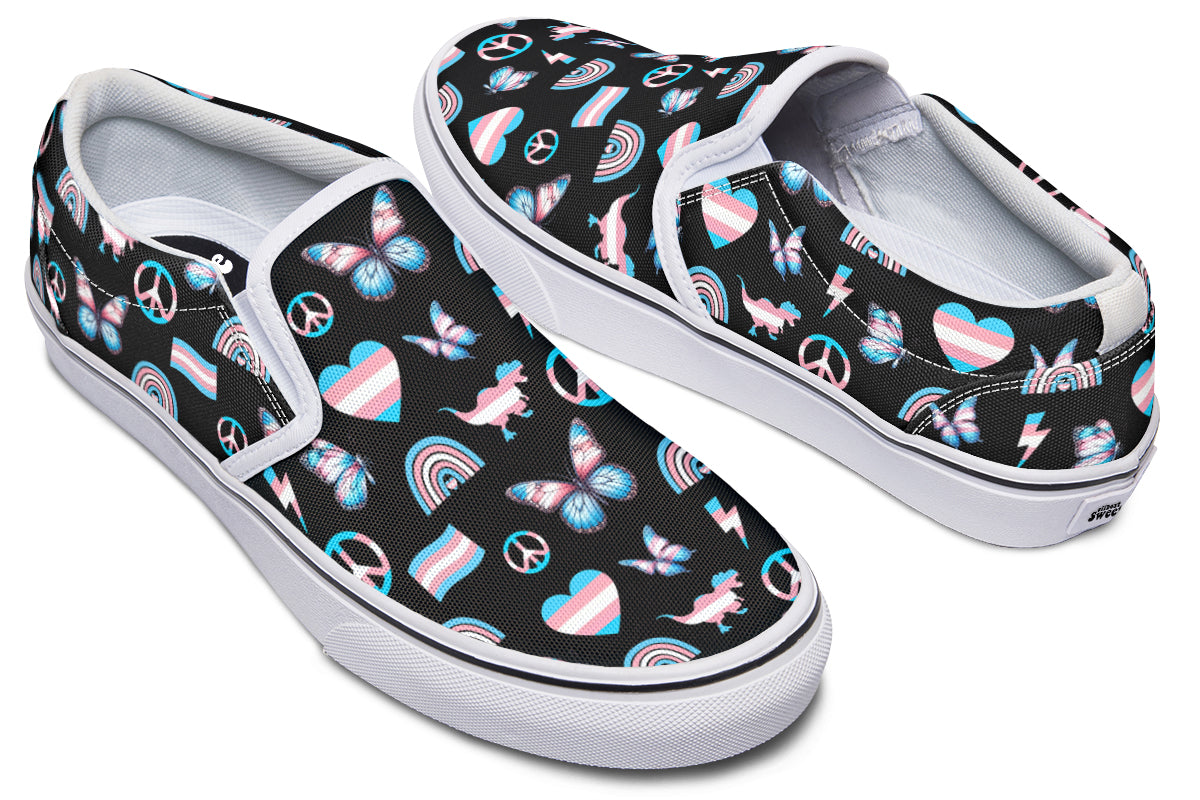 Trans Love Slip Ons - Offbeat Sweetie