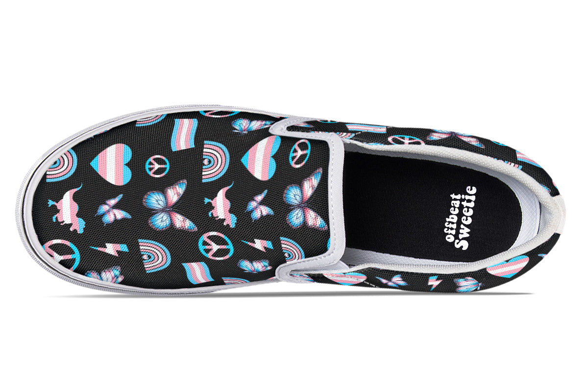 Trans Love Slip Ons - Offbeat Sweetie