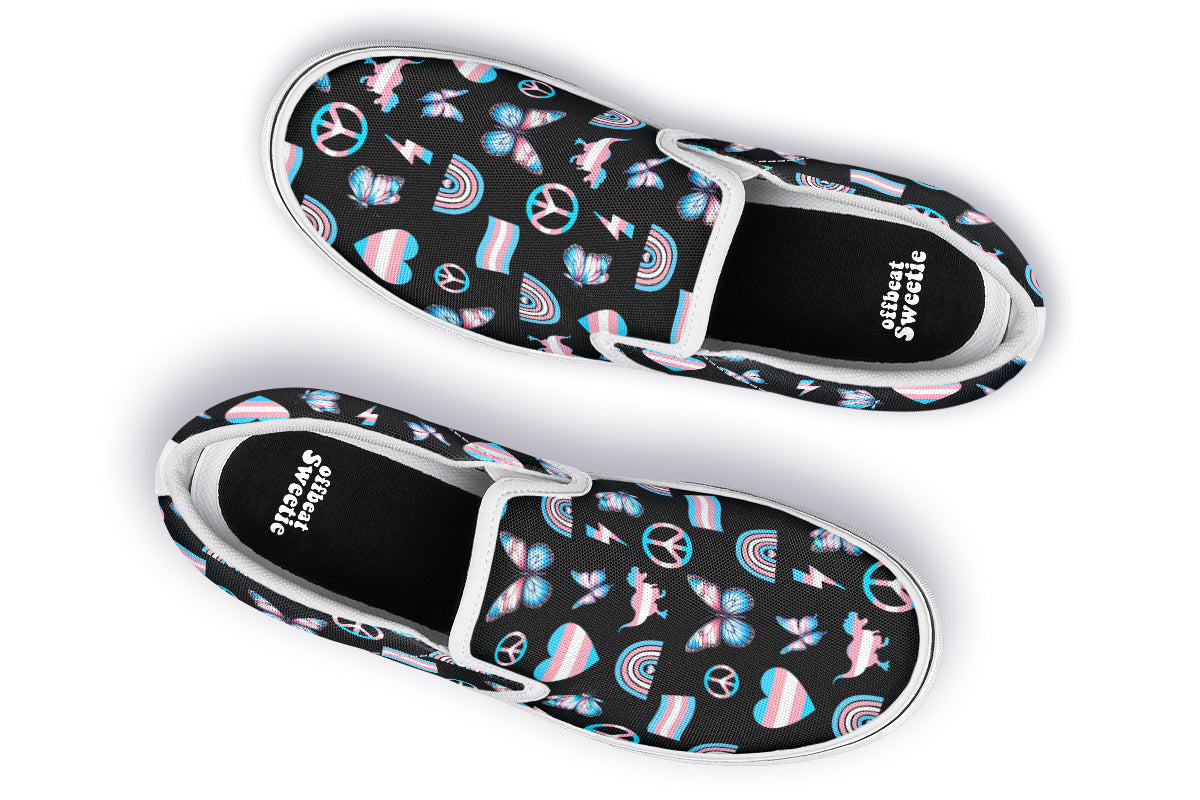 Trans Love Slip Ons - Offbeat Sweetie
