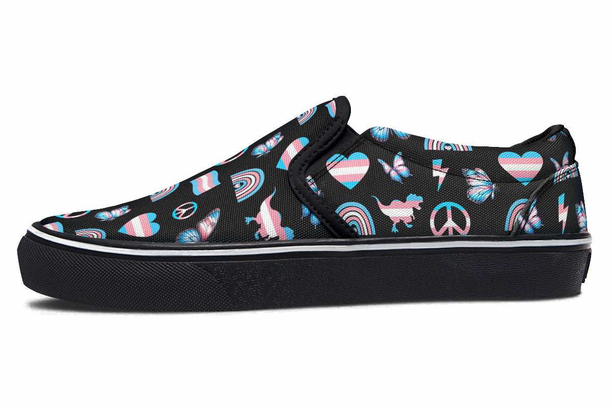 Trans Love Slip Ons - Offbeat Sweetie