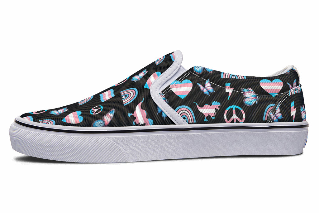 Trans Love Slip Ons - Offbeat Sweetie