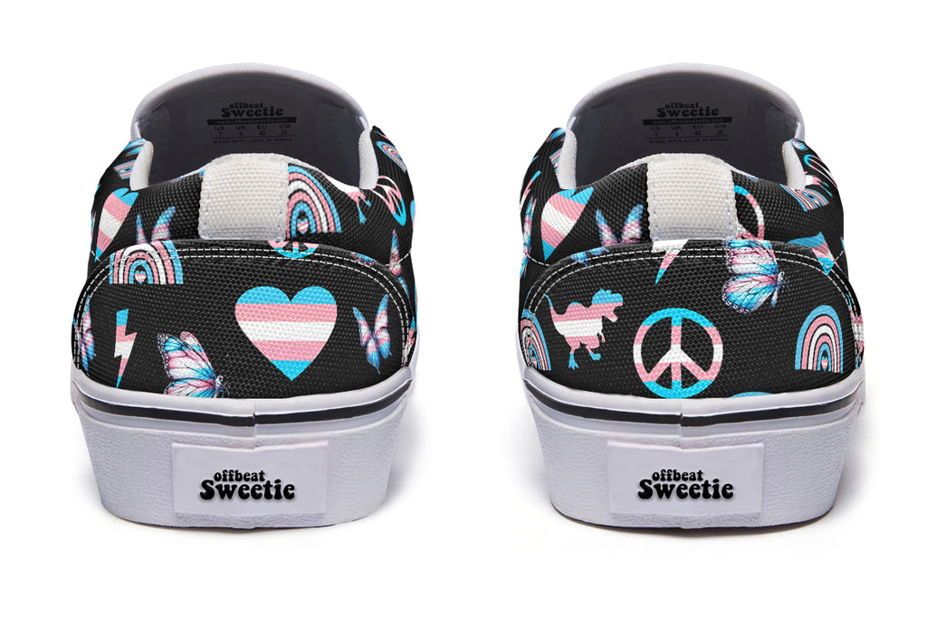 Trans Love Slip Ons - Offbeat Sweetie
