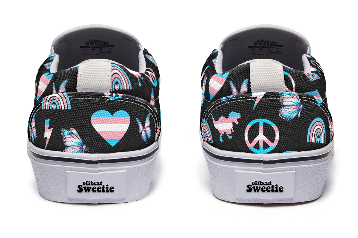 Trans Love Slip Ons - Offbeat Sweetie