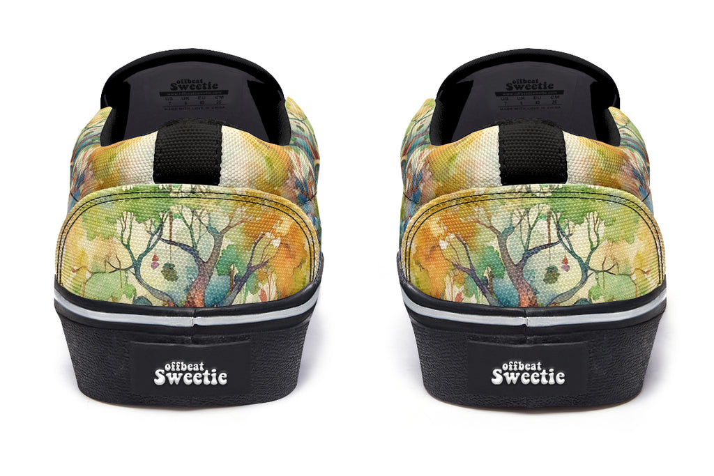 Tree Library Slip Ons - Offbeat Sweetie