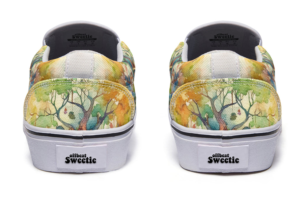 Tree Library Slip Ons - Offbeat Sweetie