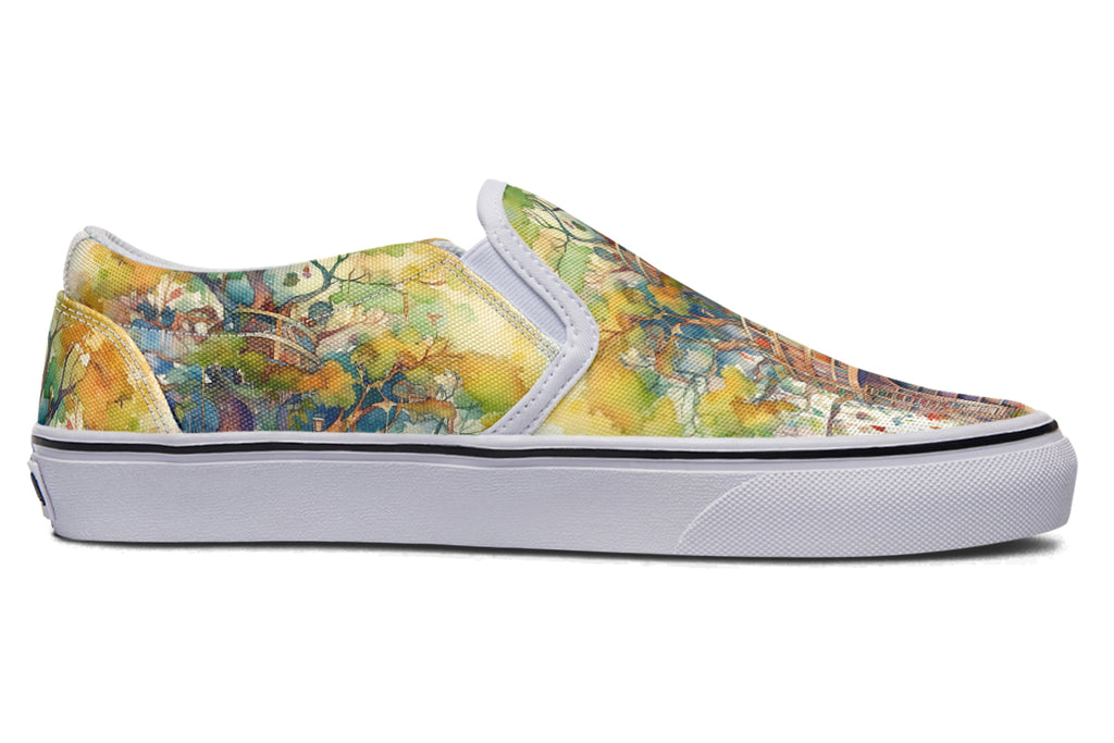 Tree Library Slip Ons - Offbeat Sweetie