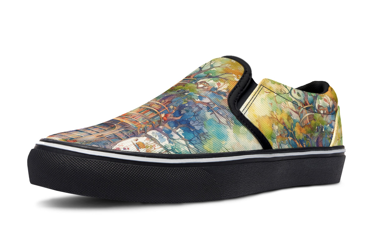 Tree Library Slip Ons - Offbeat Sweetie