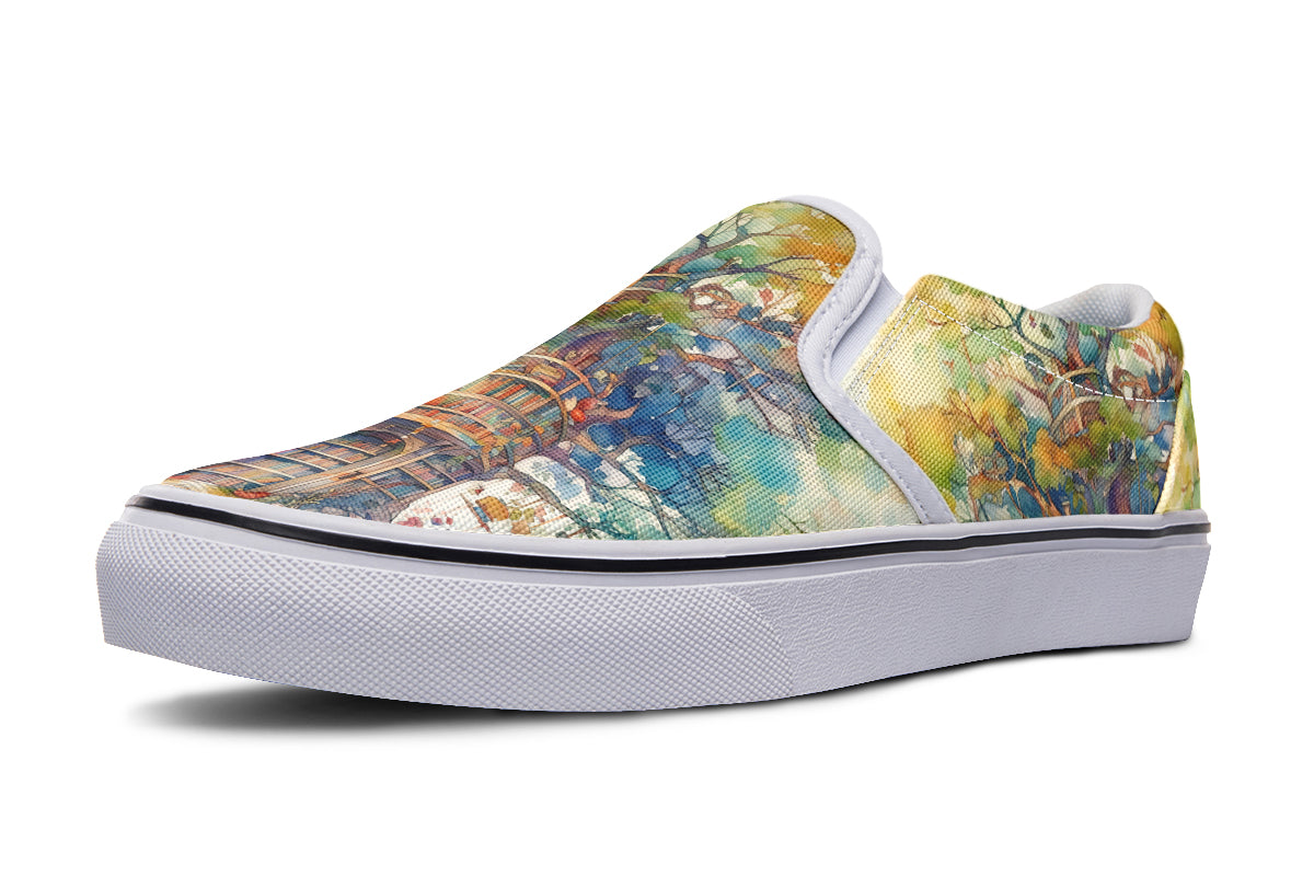 Tree Library Slip Ons - Offbeat Sweetie