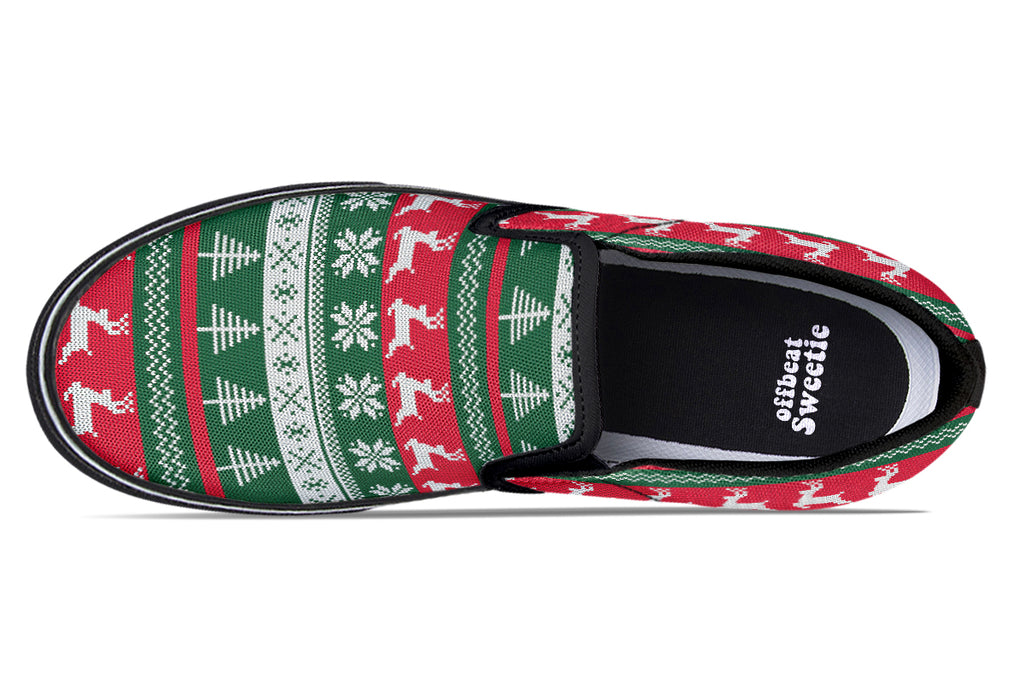 Ugly Christmas Slip Ons - Offbeat Sweetie