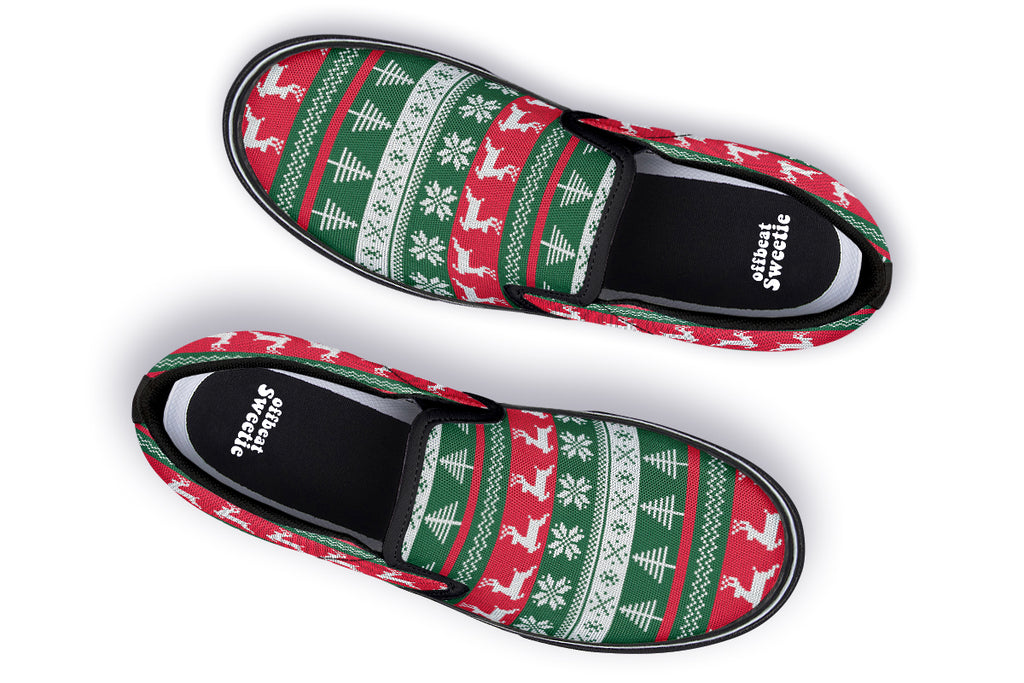 Ugly Christmas Slip Ons - Offbeat Sweetie