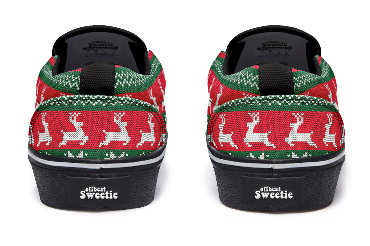 Ugly Christmas Slip Ons - Offbeat Sweetie