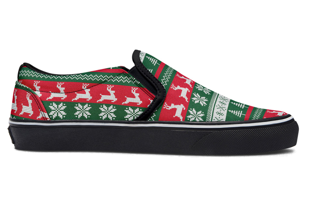 Ugly Christmas Slip Ons - Offbeat Sweetie