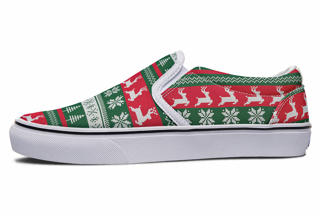 Ugly Christmas Slip Ons - Offbeat Sweetie