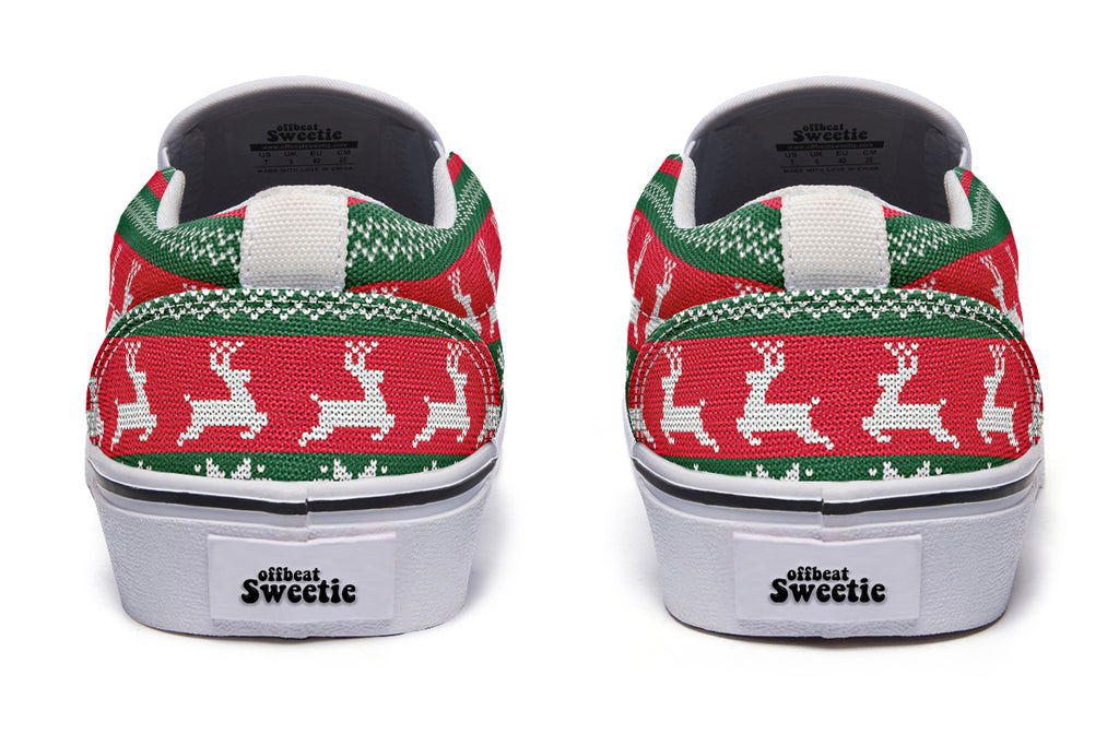 Ugly Christmas Slip Ons - Offbeat Sweetie