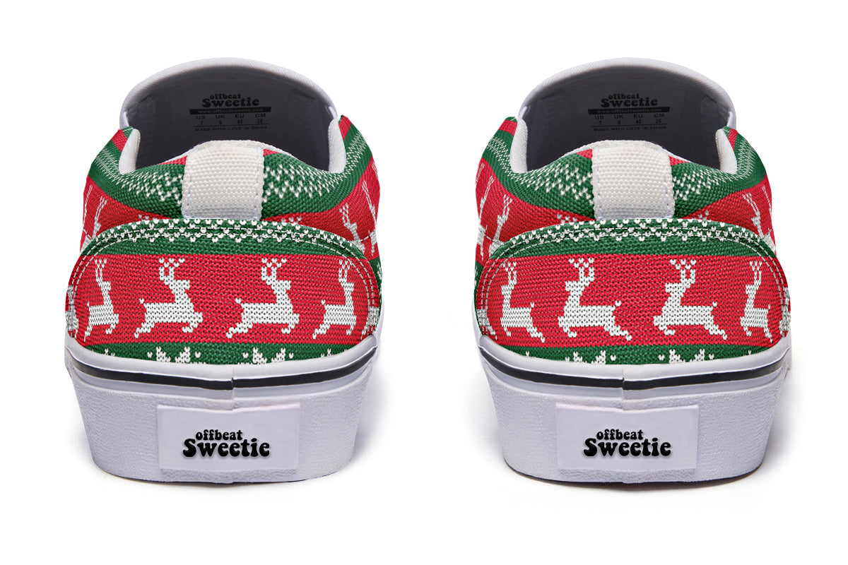 Ugly Christmas Slip Ons - Offbeat Sweetie