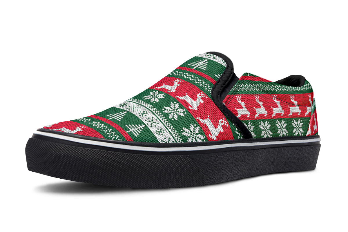 Ugly Christmas Slip Ons - Offbeat Sweetie