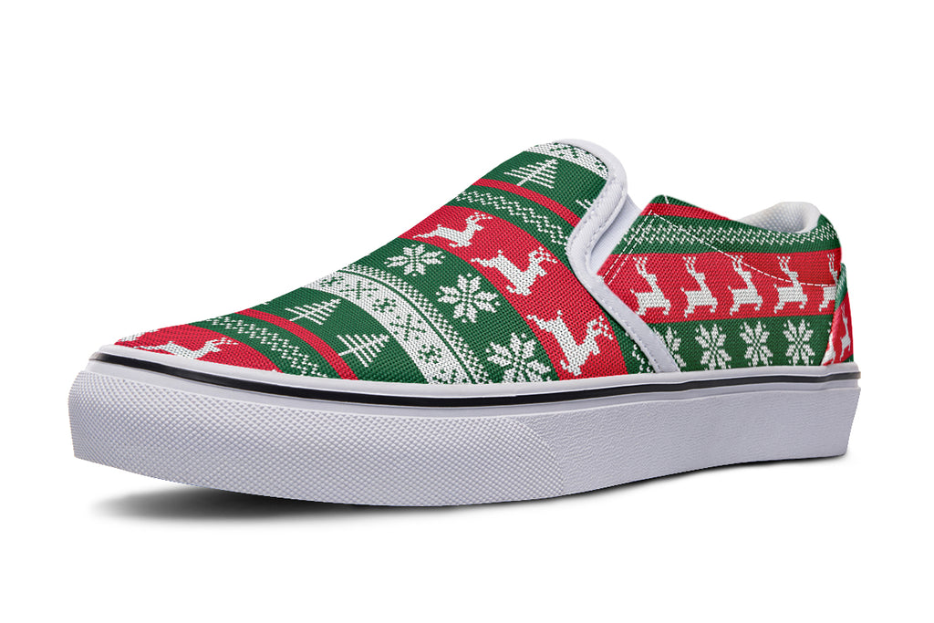 Ugly Christmas Slip Ons - Offbeat Sweetie