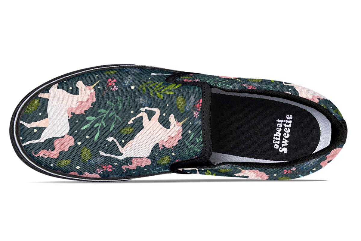 Unicorn Garden Slip Ons - Offbeat Sweetie