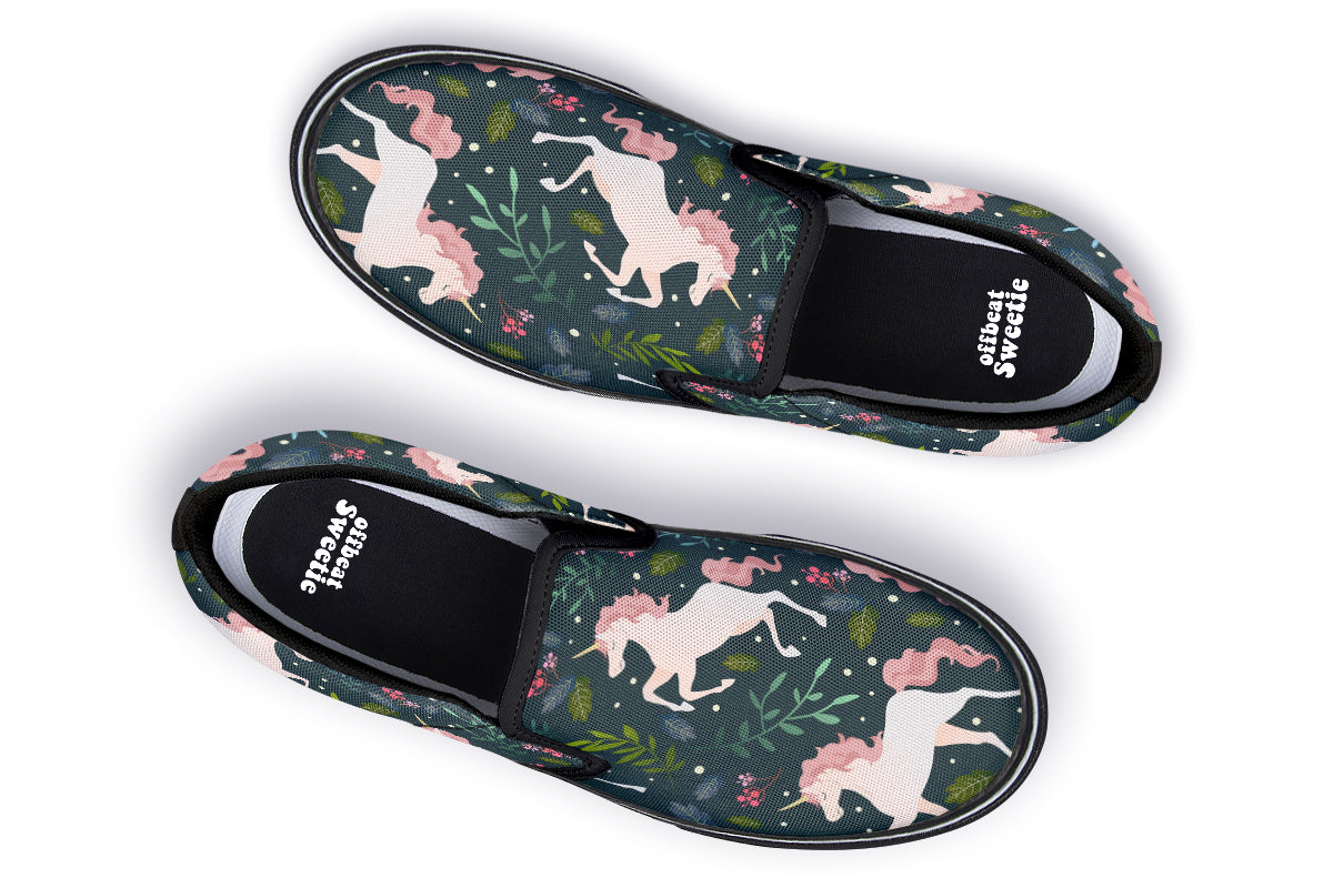 Unicorn Garden Slip Ons - Offbeat Sweetie