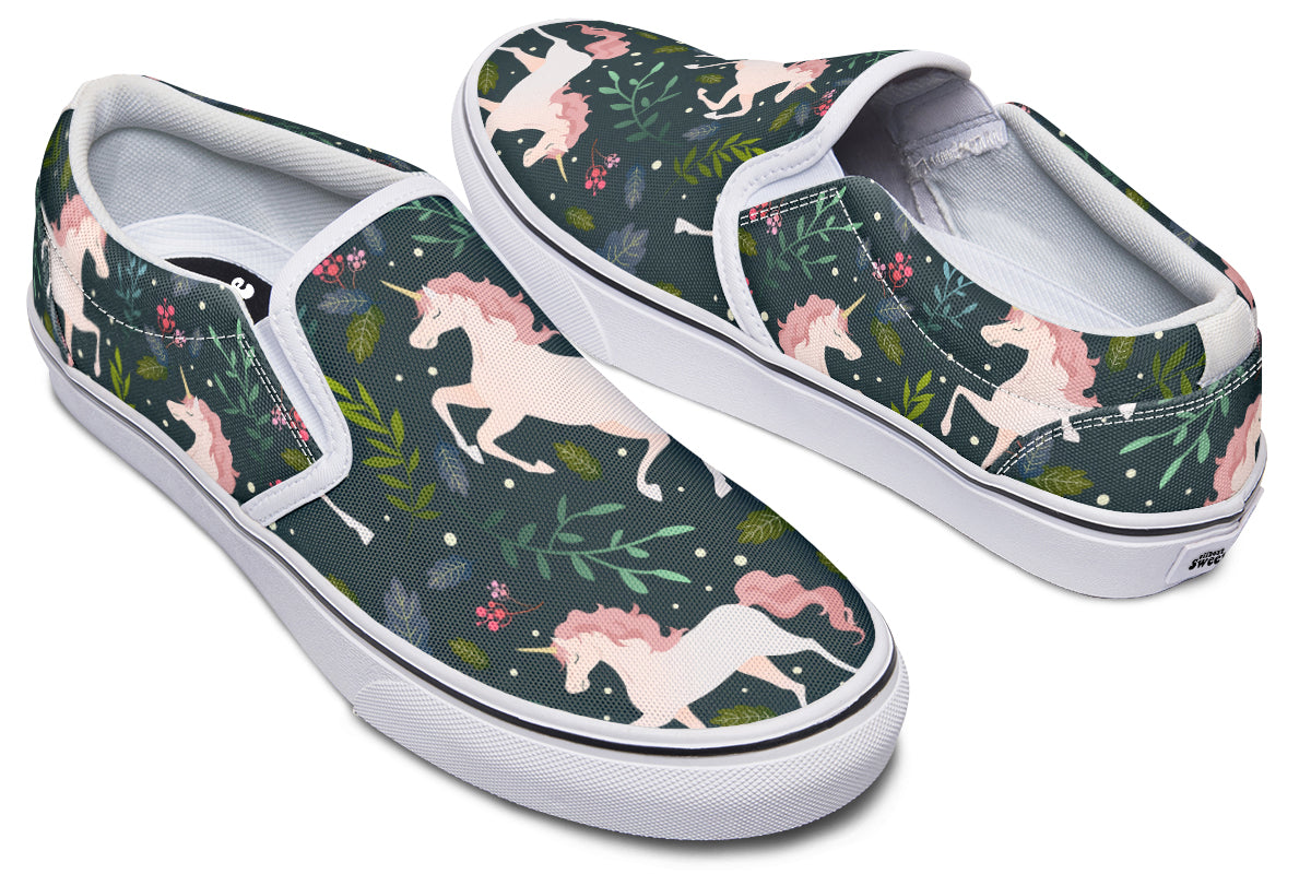 Unicorn Garden Slip Ons - Offbeat Sweetie