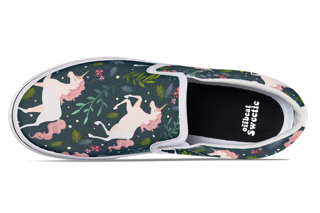 Unicorn Garden Slip Ons - Offbeat Sweetie