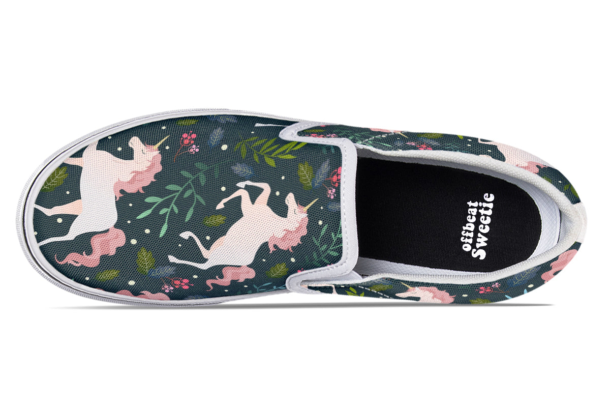 Unicorn Garden Slip Ons - Offbeat Sweetie