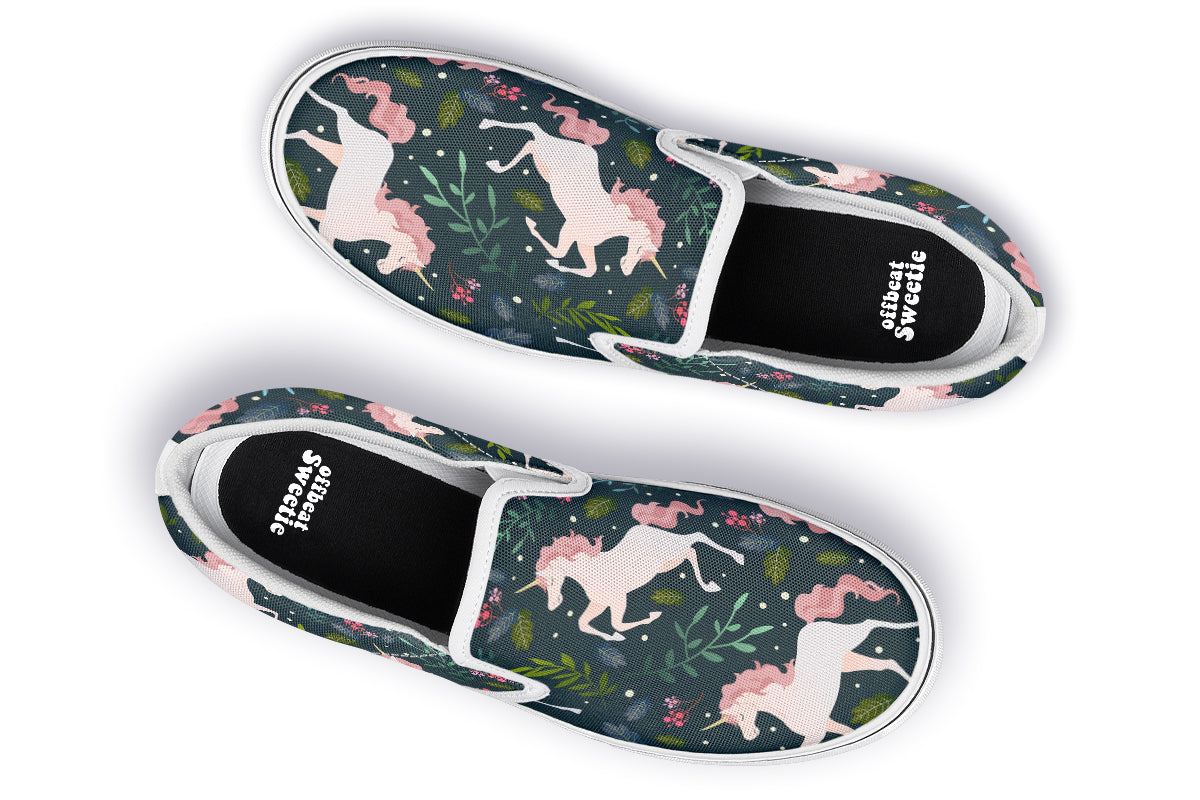 Unicorn Garden Slip Ons - Offbeat Sweetie