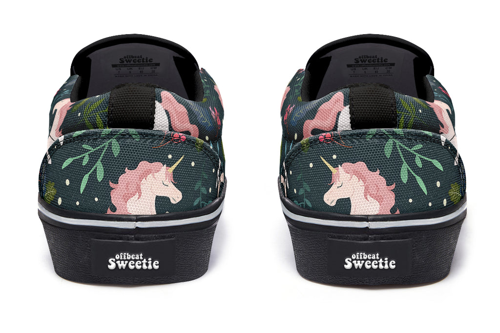 Unicorn Garden Slip Ons - Offbeat Sweetie