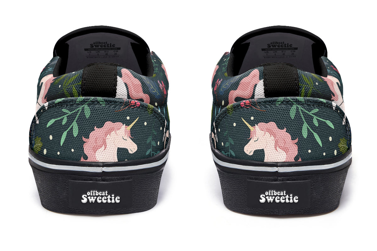 Unicorn Garden Slip Ons - Offbeat Sweetie