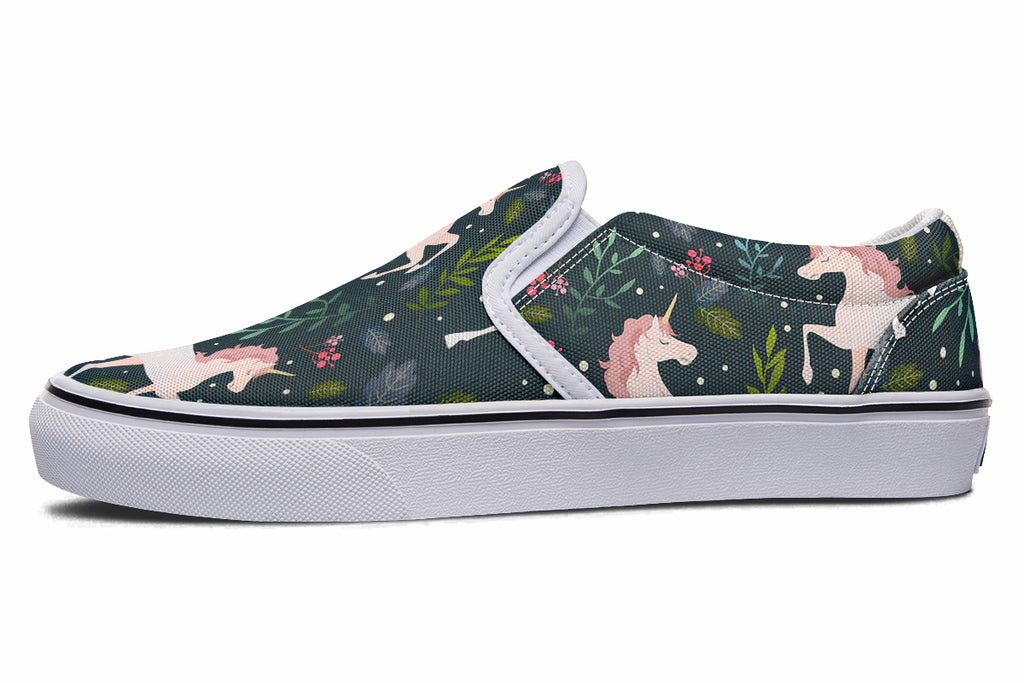 Unicorn Garden Slip Ons - Offbeat Sweetie