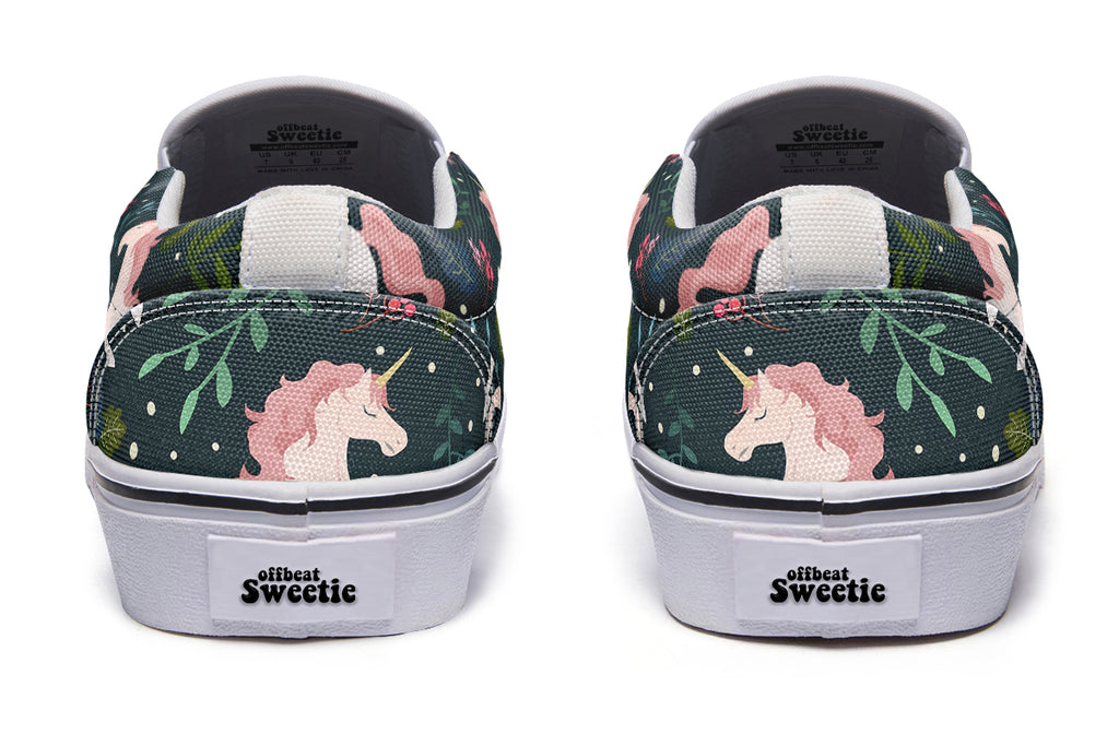Unicorn Garden Slip Ons - Offbeat Sweetie