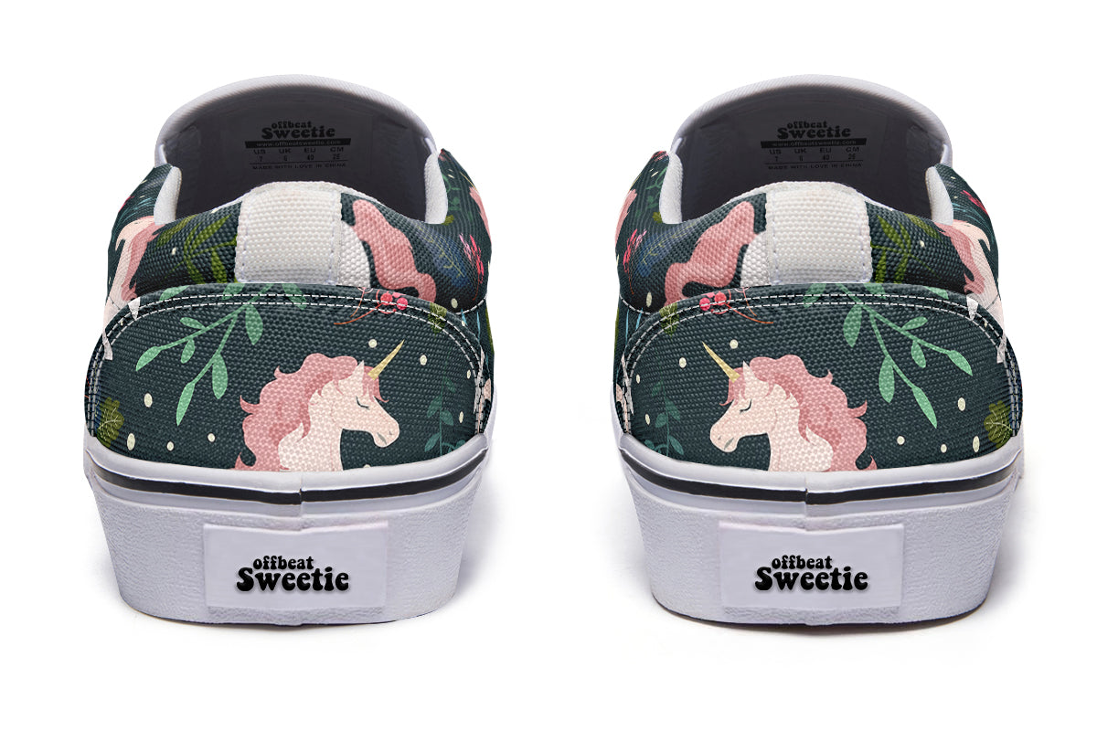 Unicorn Garden Slip Ons - Offbeat Sweetie