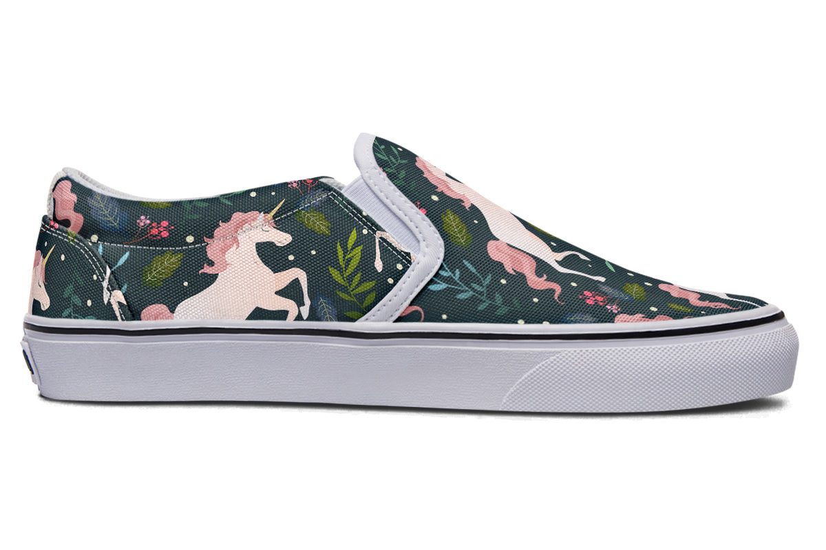 Unicorn Garden Slip Ons - Offbeat Sweetie