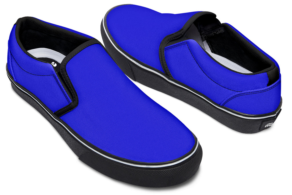 Vivid Blue Slip Ons - Offbeat Sweetie