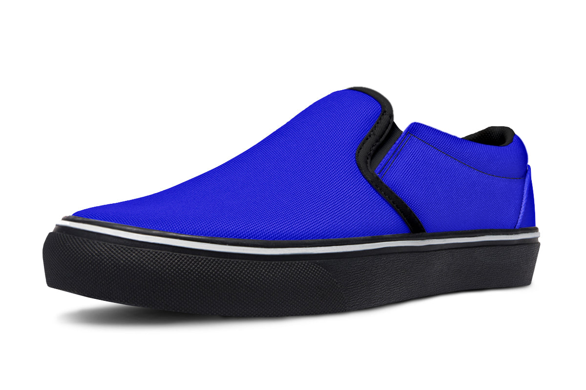 Vivid Blue Slip Ons - Offbeat Sweetie