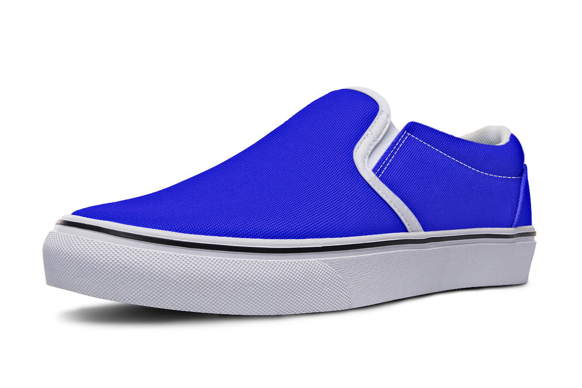 Vivid Blue Slip Ons - Offbeat Sweetie