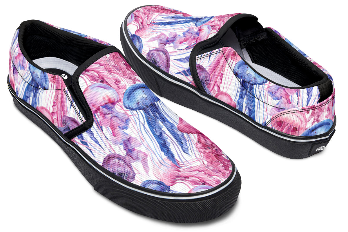 Watercolour Jellyfish Slip Ons