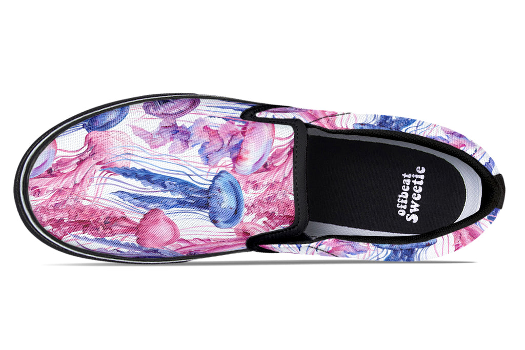 Watercolour Jellyfish Slip Ons