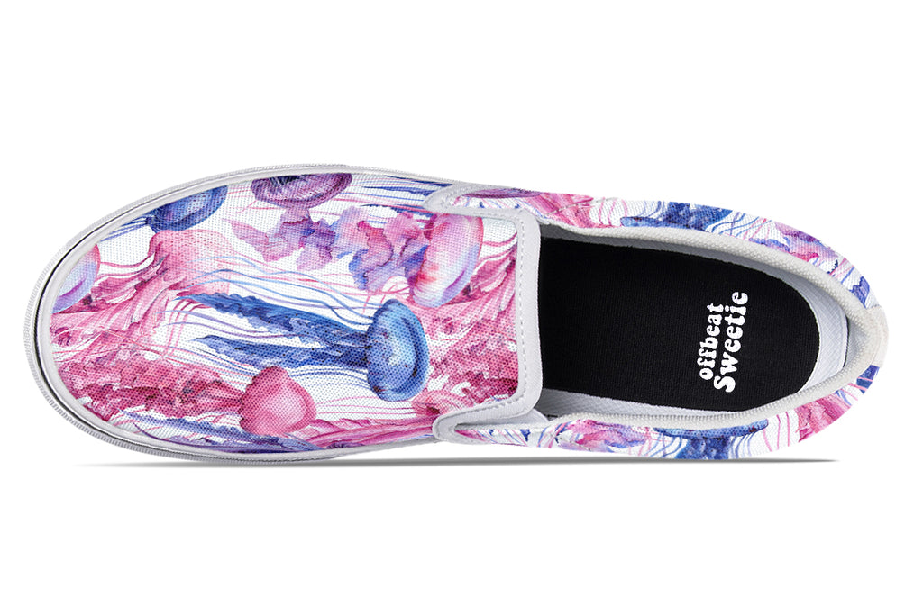 Watercolour Jellyfish Slip Ons