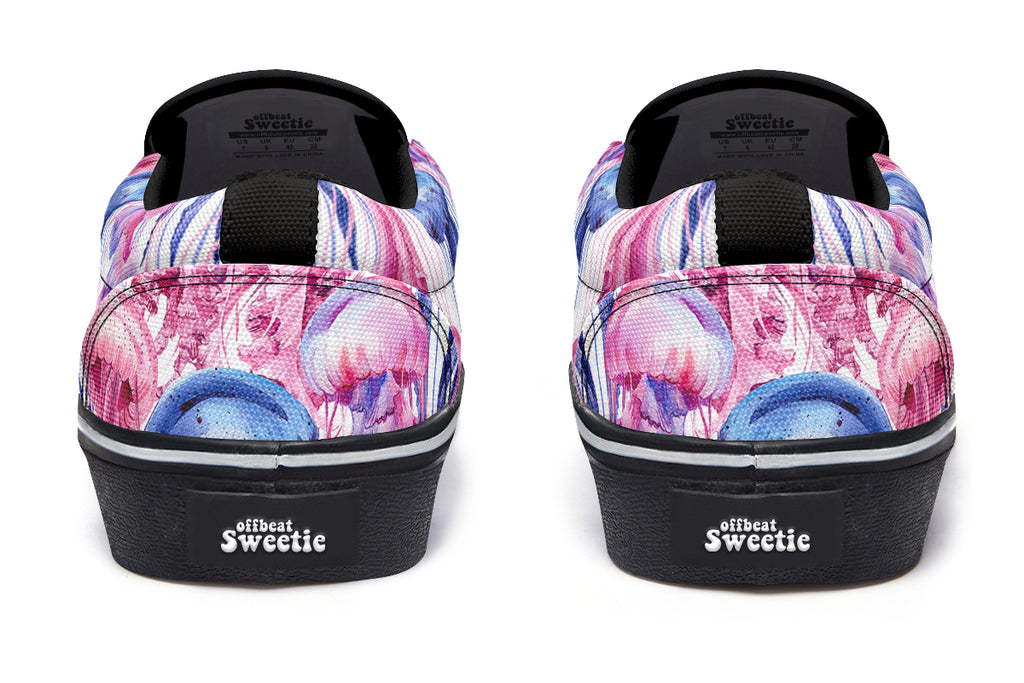 Watercolour Jellyfish Slip Ons