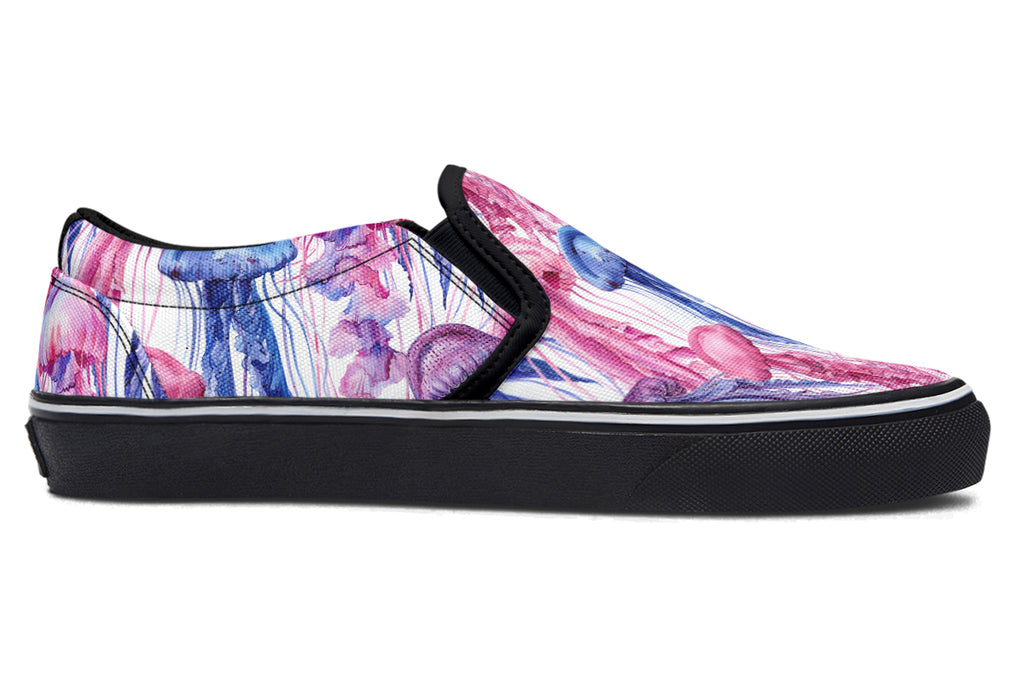 Watercolour Jellyfish Slip Ons