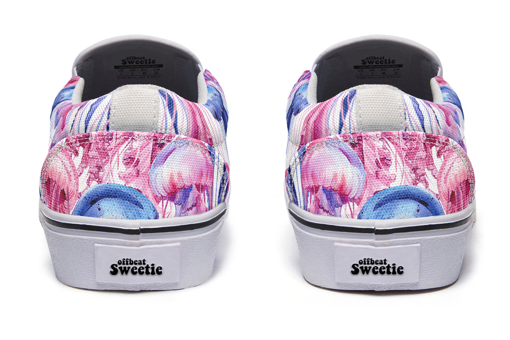 Watercolour Jellyfish Slip Ons
