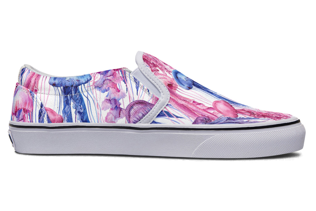 Watercolour Jellyfish Slip Ons
