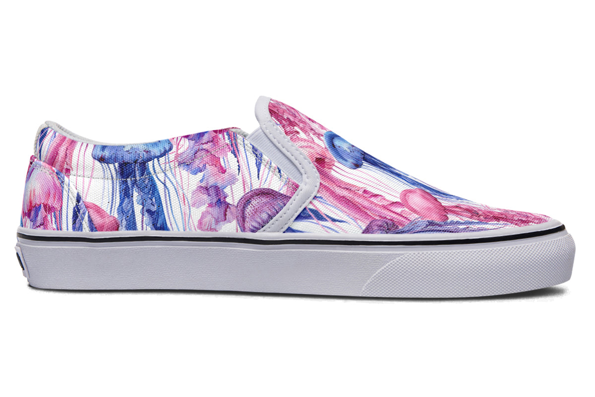Watercolour Jellyfish Slip Ons
