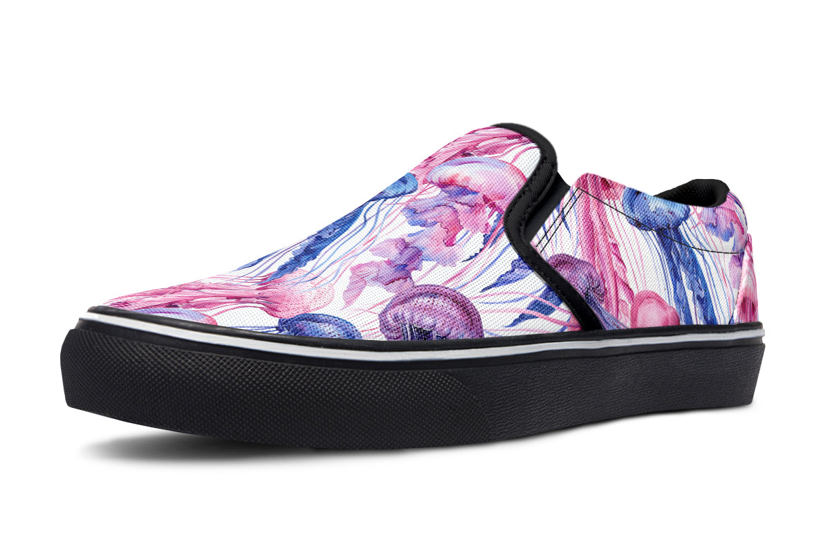 Watercolour Jellyfish Slip Ons