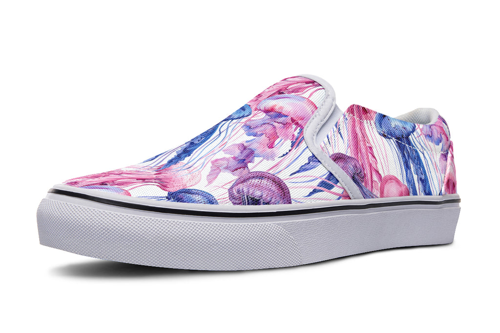 Watercolour Jellyfish Slip Ons