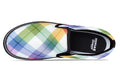 Watercolour Rainbow Plaid Slip Ons