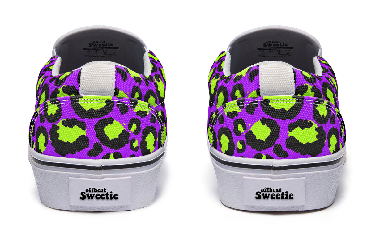 Zombie Leopard Slip Ons