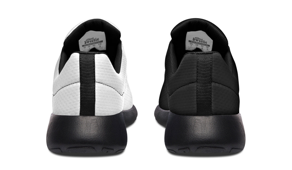 Black and White Mismatch Sneakers