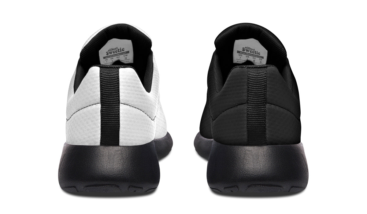 Black and White Mismatch Sneakers